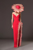 Strapless Side Slit Dress