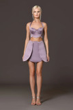 Silk Top and Skirt with Blazer