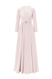 Long Sleeves V-Neck Crepe Gown