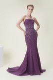 Asymmetrical Strapless Mermaid Gown