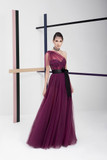 One Shoulder Tulle A-Line Gown