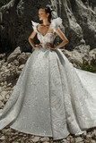 Embellished Gown with Ball Skirt