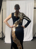 R-Embroidered Four  Gown