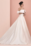 Cropped Top Ball Skirt Gown