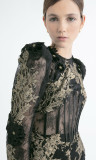 Structured Shoulder Flared Gown