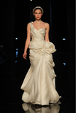 One Shoulder Gown with Draped Skirt