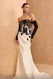 Embellished Bodice Strapless Gown