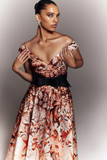 Mikado Printed Gown