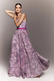 Linen Gown with Striped Print