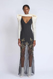 Onyx Cady To Organza Gown