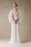 Mesh Maxi Gown with Cloak