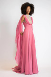Camellia Crepe and Chiffon Gown