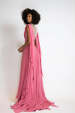 Camellia Crepe and Chiffon Gown