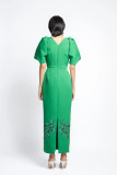 Cady Bay Leaf Sequin Embroidery Cocktail Dress