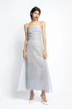 Embroidered Sequin and Organza Cocktail Dress