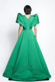 Faille Inverted Pleated Gown