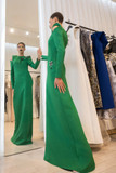 Crystal Embroidery Cady Gown