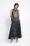 Organza Blouse with Apron Skirt