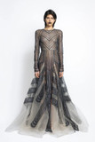 Metallic Lace and Tulle Gown