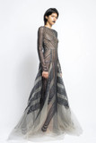 Metallic Lace and Tulle Gown