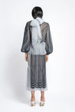 Lace and Organza Blouse with Skirt