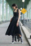 Supima Pleated Denim Dress