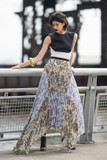 Cady Top with Jacquard Skirt