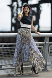 Cady Top with Jacquard Skirt