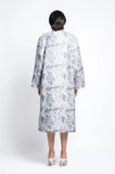 Hand-Embroidered Shift Dress with Reversible Coat
