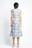 Hand-Embroidered Shift Dress with Reversible Coat
