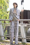 Jacquard Organza Top, Trousers and Jacket