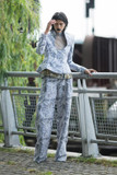 Jacquard Organza Top, Trousers and Jacket