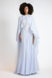 Chiffon Gown with Winged Cape