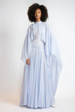 Chiffon Gown with Winged Cape