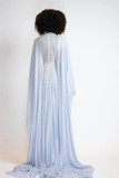 Chiffon Gown with Winged Cape