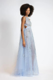Starburst Embroidered Gown