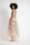 Glass Petal Embroidered Dress