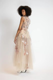 Glass Petal Embroidered Dress