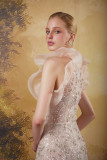 Ruffle Sleeve A-Line Gown