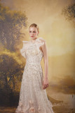 Ruffle Sleeve A-Line Gown