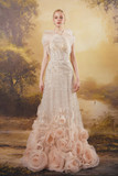 Ruffle Sleeve A-Line Gown