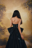 Strapless Gown with Tails