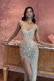 Fully-Embellished Sleeveless Gown