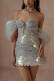 Fish Scale Mini Dress