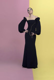 Isabel Sanchis Black Off Shoulder Jefferson Evening Gown 196