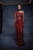 Beaded Ostrich- Feather Gown