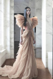 Layered Oversized Sleeve Gown