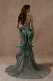 Sculpted Back-Strapless Gown