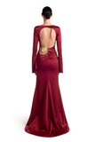 Open Back Flared Sleeve Gown