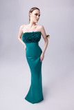 Italian Crepe Gown with Cape